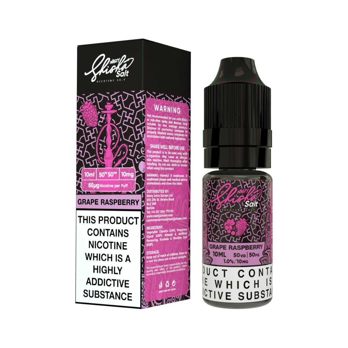 Grape Raspberry by Nasty Juice - 10ml - Nic Salt (H8-5)